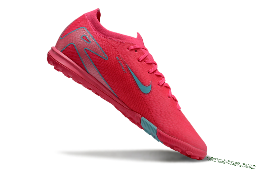 Nike Air Zoom Mercurial Vapor 16 Elite TF Low-Tops Soccer Shoes - Pink/Jade/White 4