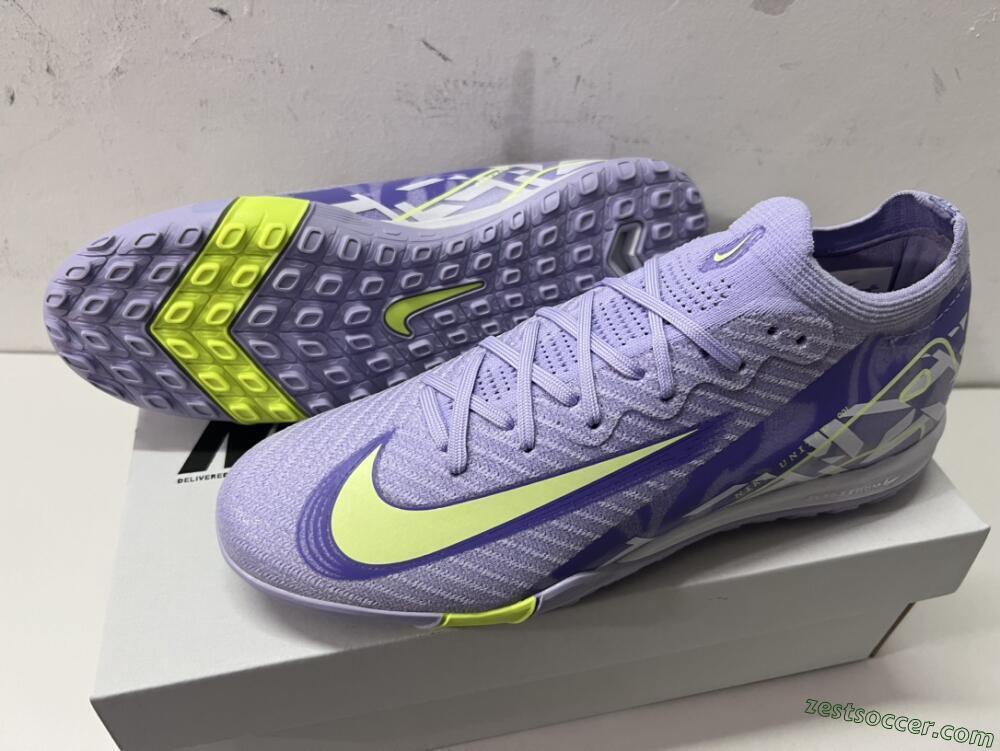 Nike Air Zoom Mercurial Vapor 16 Elite TF Low-Tops Soccer Shoes - Purple/Yellow/White