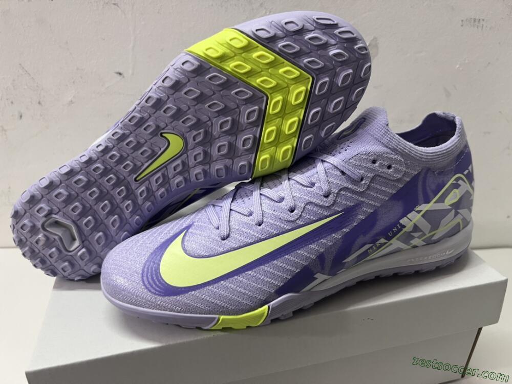 Nike Air Zoom Mercurial Vapor 16 Elite TF Low-Tops Soccer Shoes - Purple/Yellow/White