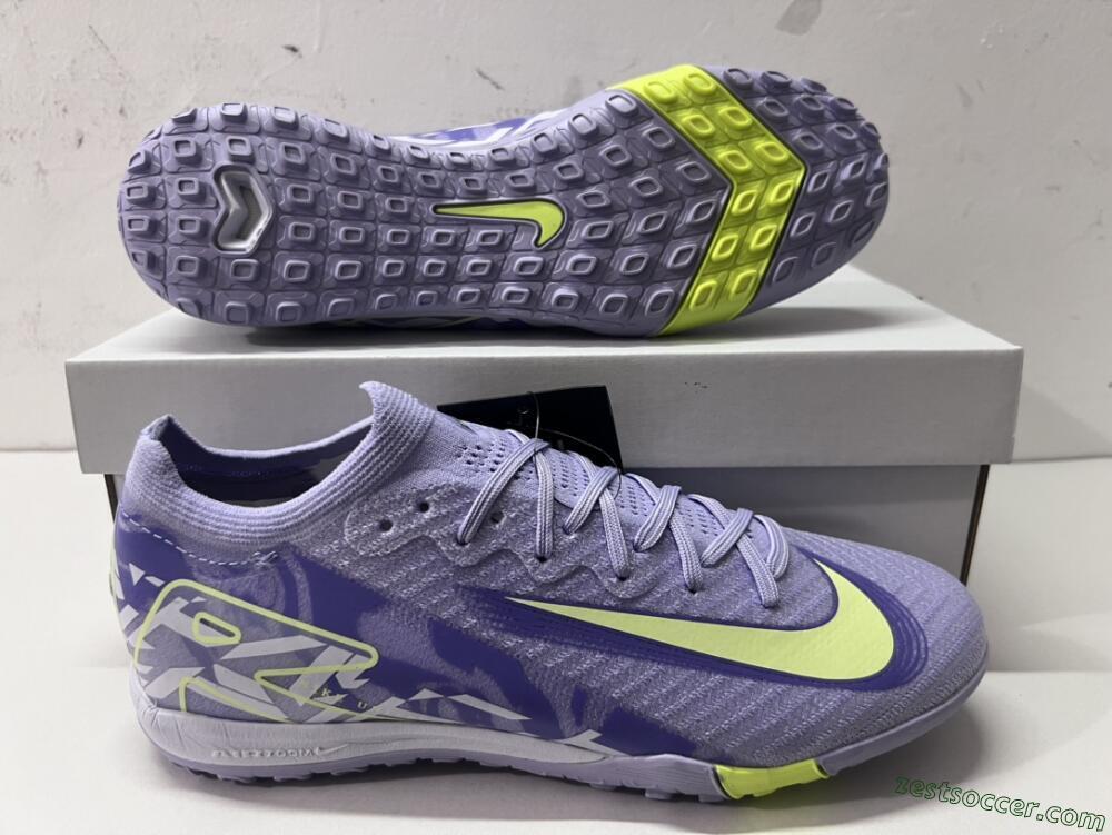 Nike Air Zoom Mercurial Vapor 16 Elite TF Low-Tops Soccer Shoes - Purple/Yellow/White