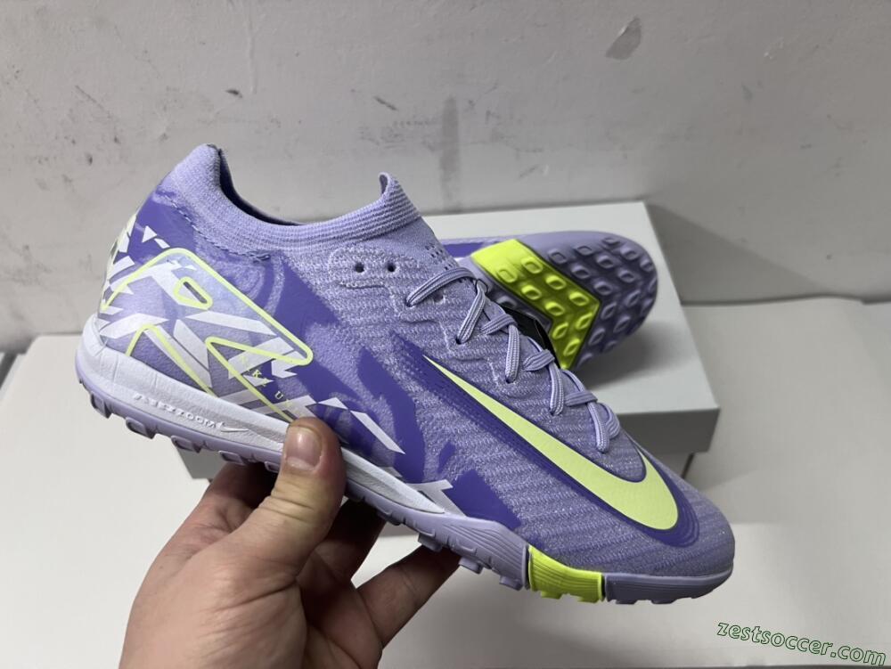 Nike Air Zoom Mercurial Vapor 16 Elite TF Low-Tops Soccer Shoes - Purple/Yellow/White