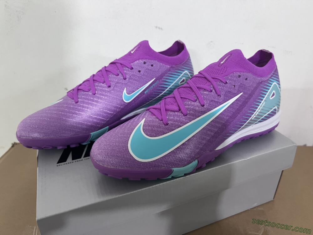 Nike Air Zoom Mercurial Vapor 16 Elite TF Low-Tops Soccer Shoes - Purple/Jade/White