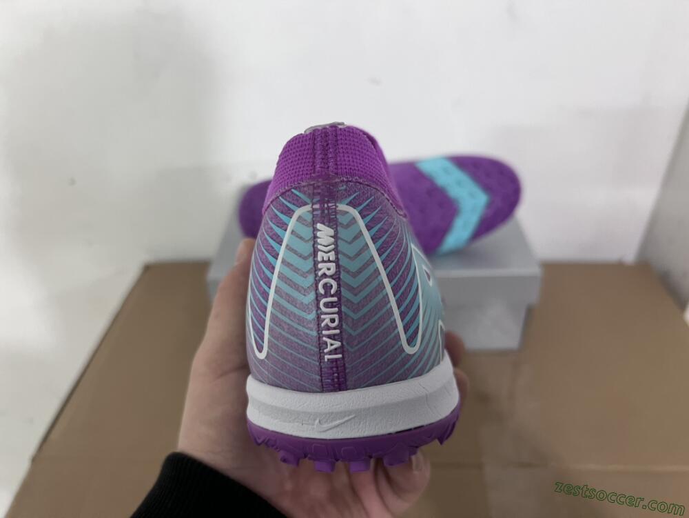 Nike Air Zoom Mercurial Vapor 16 Elite TF Low-Tops Soccer Shoes - Purple/Jade/White