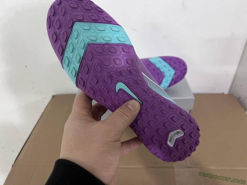 Nike Air Zoom Mercurial Vapor 16 Elite TF Low-Tops Soccer Shoes - Purple/Jade/White