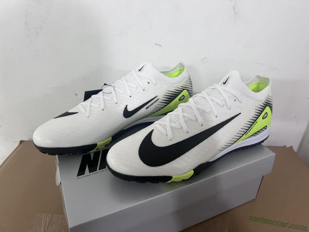 Nike Air Zoom Mercurial Vapor 16 Elite TF Low-Tops Soccer Shoes - White/Black/Yellow