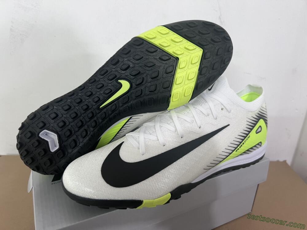 Nike Air Zoom Mercurial Vapor 16 Elite TF Low-Tops Soccer Shoes - White/Black/Yellow