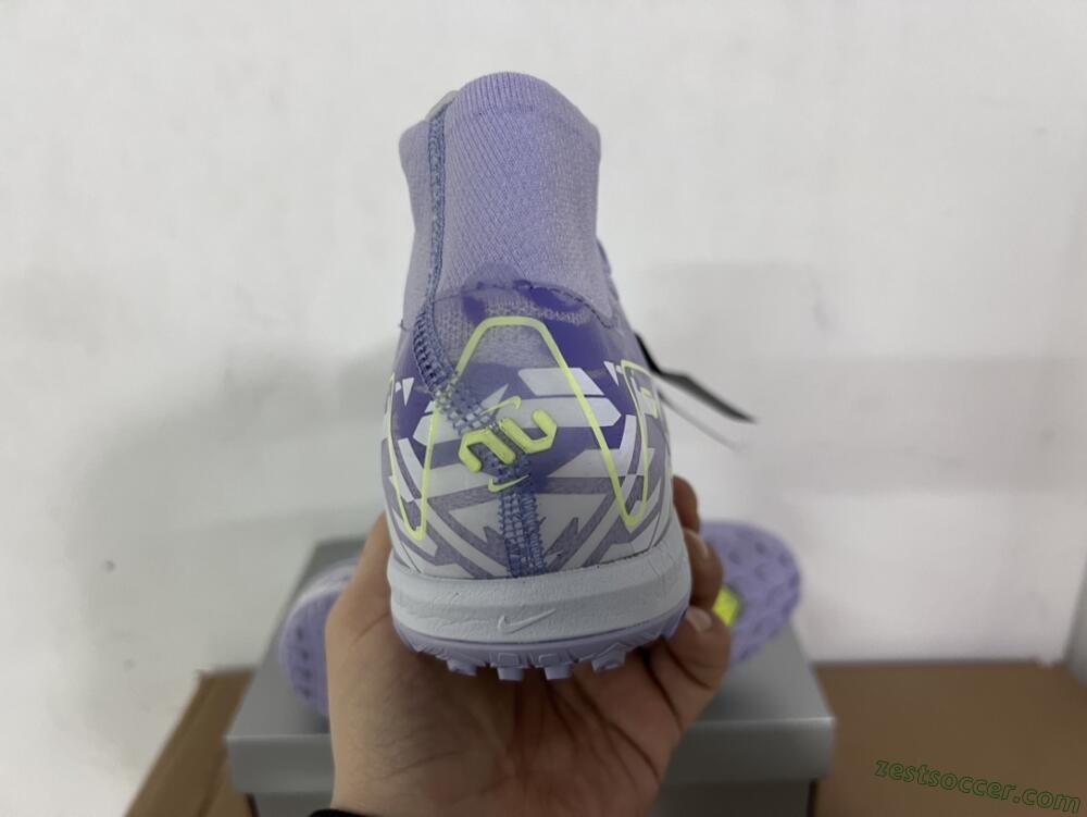 Nike Air Zoom Mercurial Superfly 10 Elite TF Low-Tops Soccer Shoes - Purple/Yellow/White