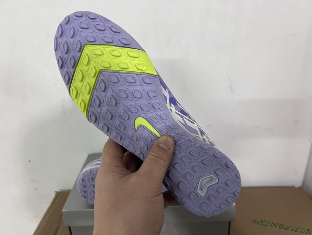 Nike Air Zoom Mercurial Superfly 10 Elite TF Low-Tops Soccer Shoes - Purple/Yellow/White