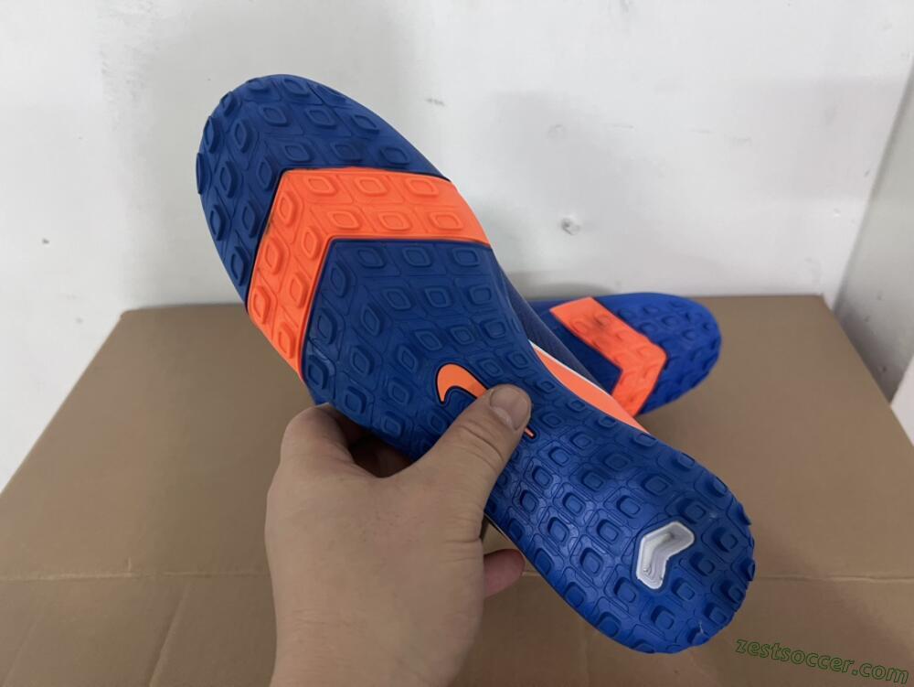 Nike Air Zoom Mercurial Superfly 10 Elite TF High-Tops Soccer Shoes - Blue/White/Orange