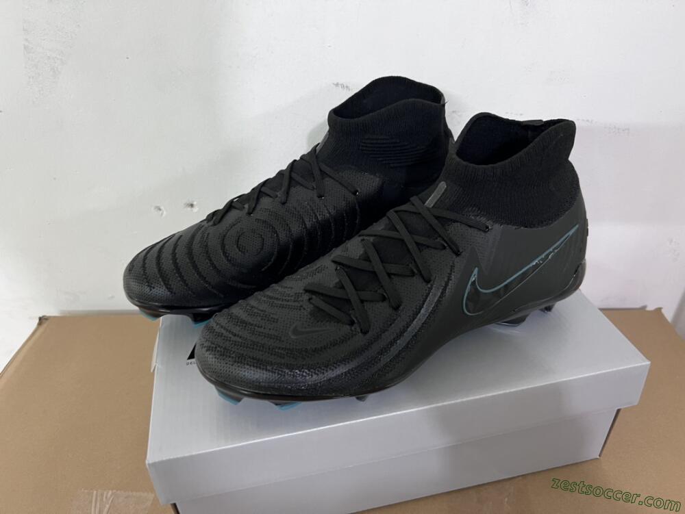 Nike Phantom Luna Elite NU FG High-Tops Soccer Cleats - Black/Blue