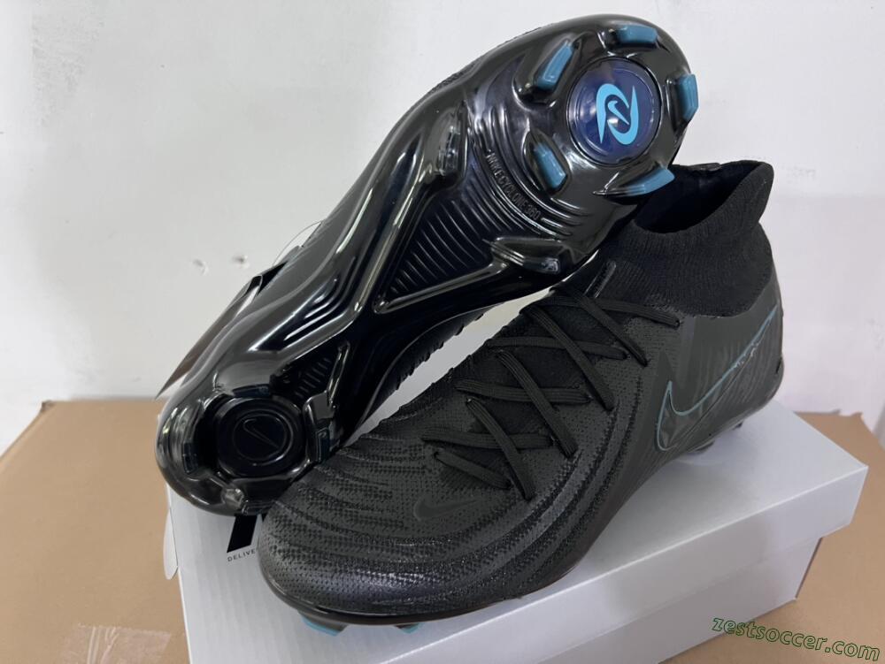 Nike Phantom Luna Elite NU FG High-Tops Soccer Cleats - Black/Blue