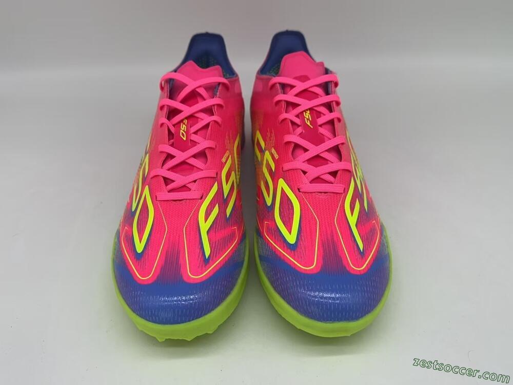 Adidas F50 Pro TF Low-Tops Soccer Shoes - Pink/Blue/Yellow
