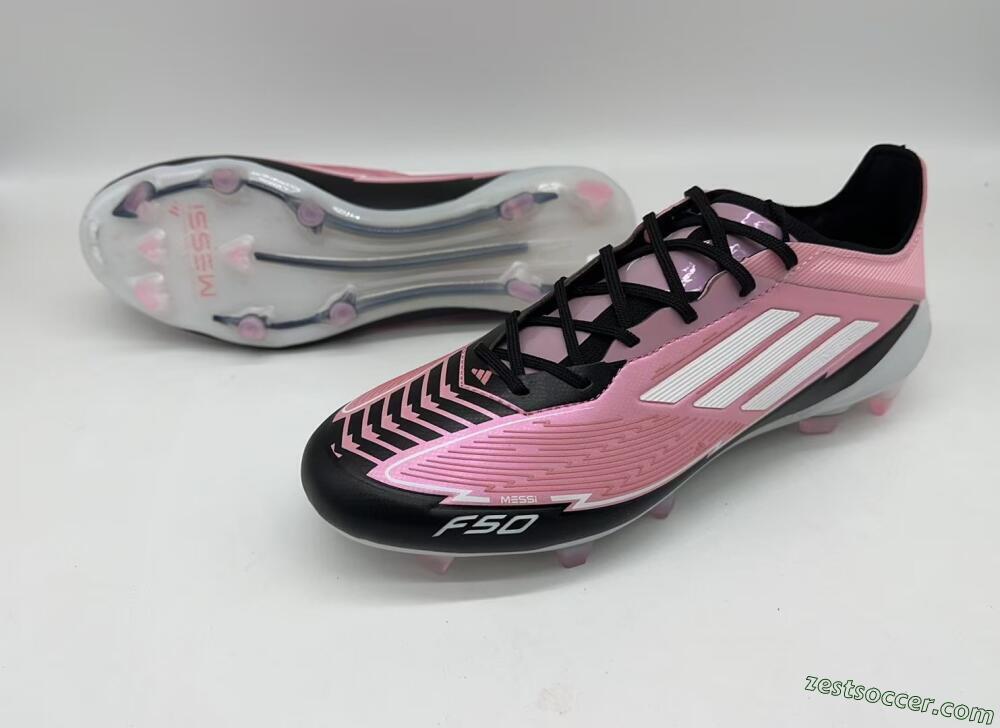 Messi x Adidas F50 Elite FG Low-Tops Soccer Cleats - Pink/Black/White