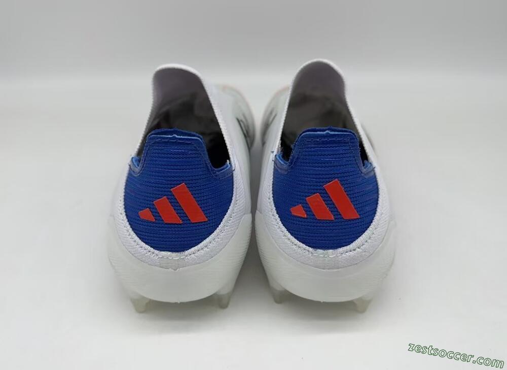 Adidas F50 Elite Laceless FG Low-Tops Soccer Cleats - White/Red/Blue