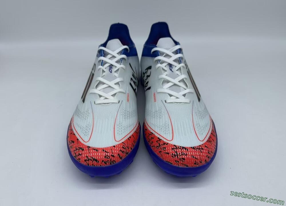 Adidas F50 Pro TF Low-Tops Soccer Shoes - White/Red/Blue