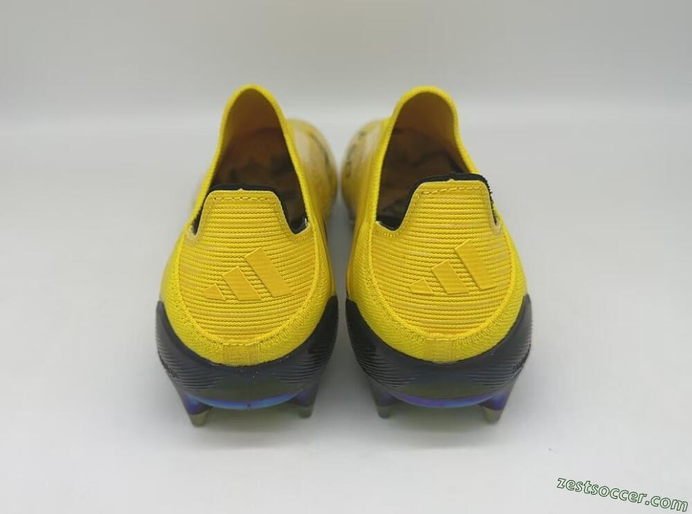 Adidas F50 Elite Laceless FG Low-Tops Soccer Cleats - Yellow/Black/Gold