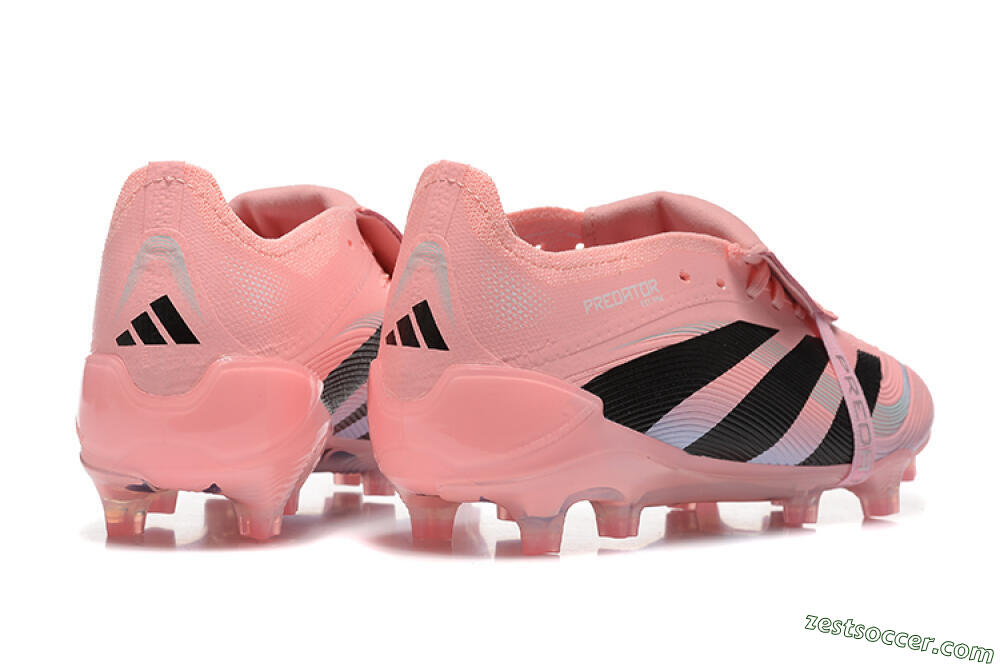 Adidas Predator Elite Foldover Tongue 25 FG Low-Tops Soccer Cleats - Pink/Black/Silver 9