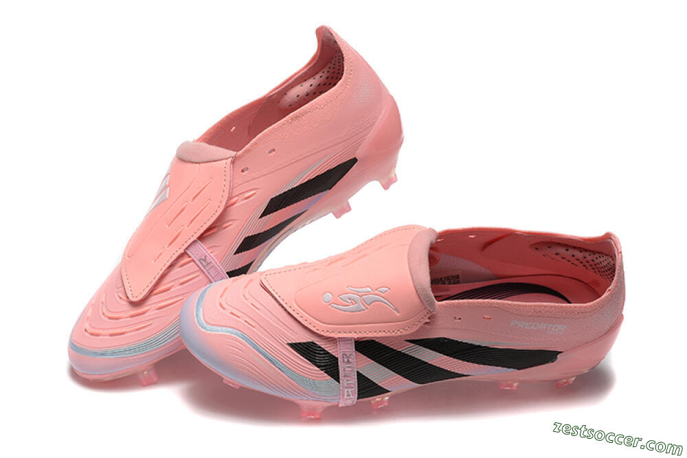 Adidas Predator Elite Foldover Tongue 25 FG Low-Tops Soccer Cleats - Pink/Black/Silver 6