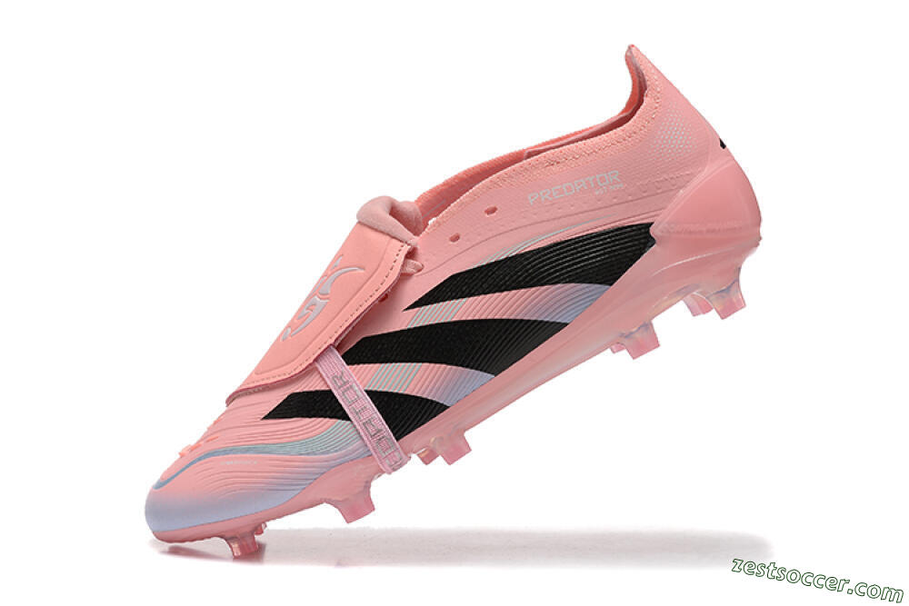 Adidas Predator Elite Foldover Tongue 25 FG Low-Tops Soccer Cleats - Pink/Black/Silver 8