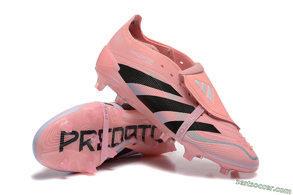 Adidas Predator Elite Foldover Tongue 25 FG Low-Tops Soccer Cleats - Pink/Black/Silver 4