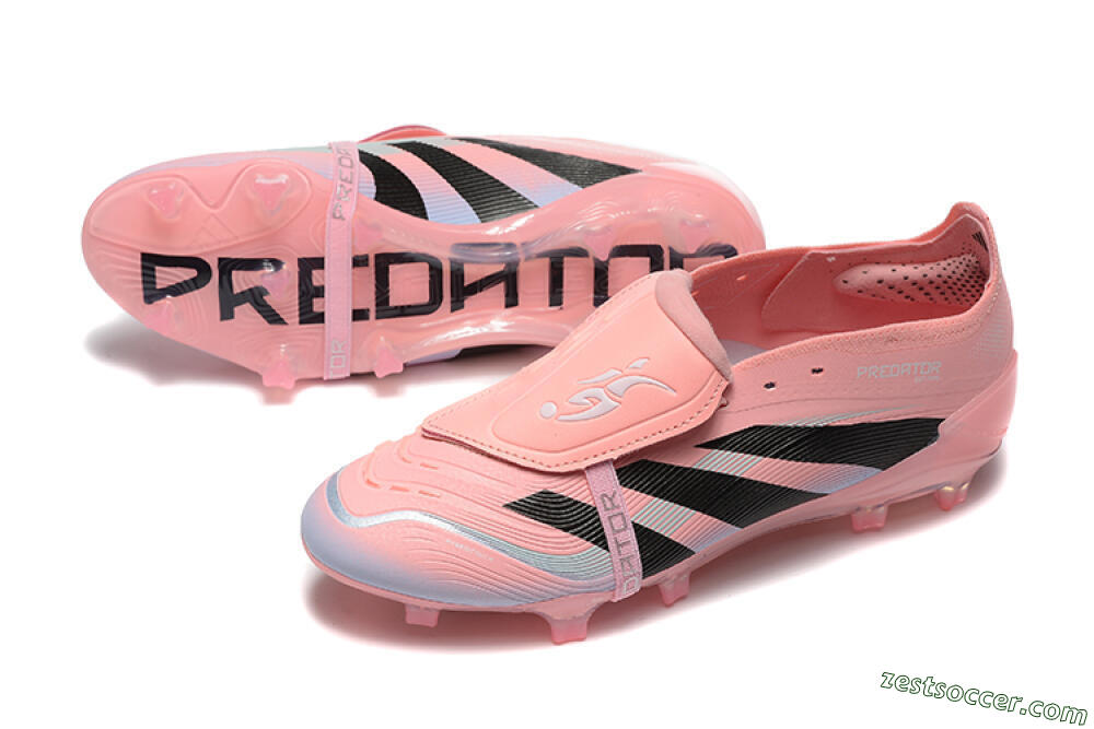 Adidas Predator Elite Foldover Tongue 25 FG Low-Tops Soccer Cleats - Pink/Black/Silver 3