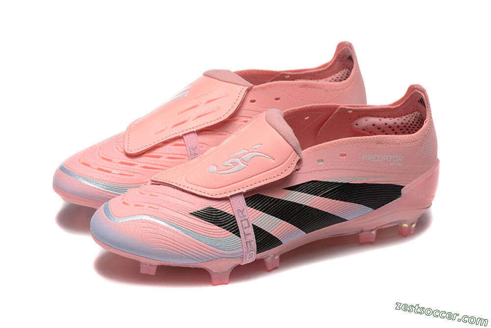 Adidas Predator Elite Foldover Tongue 25 FG Low-Tops Soccer Cleats - Pink/Black/Silver 5
