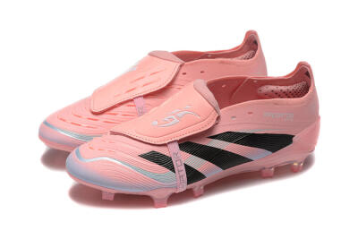 Adidas Predator Elite Foldover Tongue 25 FG Low-Tops Soccer Cleats - Pink/Black/Silver