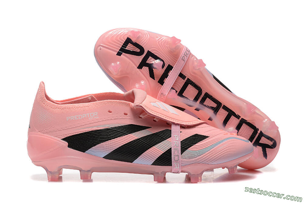 Adidas Predator Elite Foldover Tongue 25 FG Low-Tops Soccer Cleats - Pink/Black/Silver 0