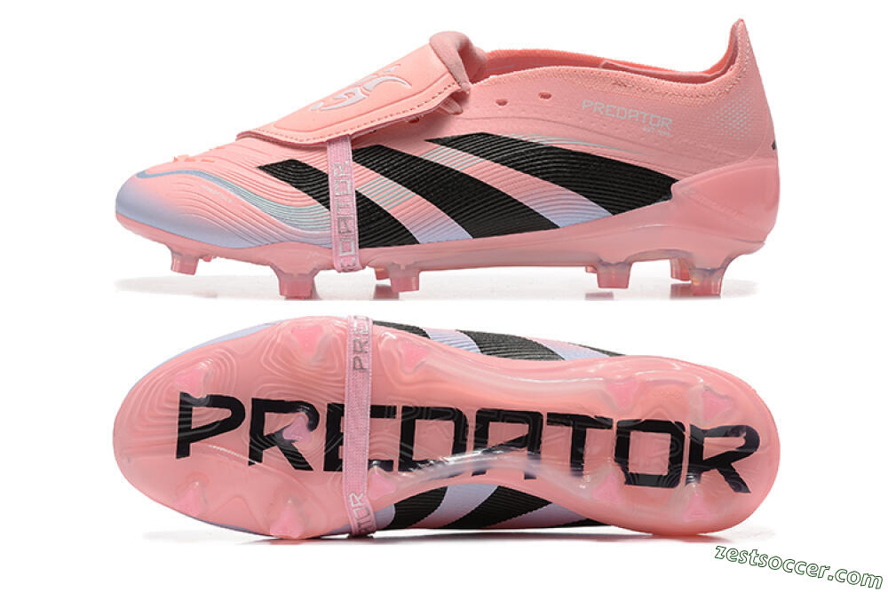 Adidas Predator Elite Foldover Tongue 25 FG Low-Tops Soccer Cleats - Pink/Black/Silver 1
