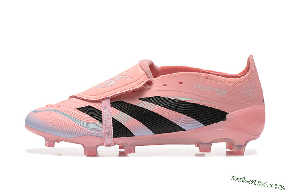 Adidas Predator Elite Foldover Tongue 25 FG Low-Tops Soccer Cleats - Pink/Black/Silver 2