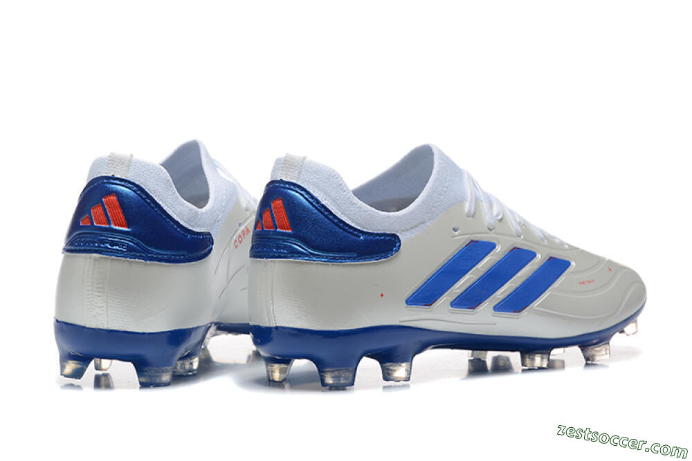 Adidas Copa Pure 2 FG Low-Tops Soccer Cleats - Silver/Blue/Red 9