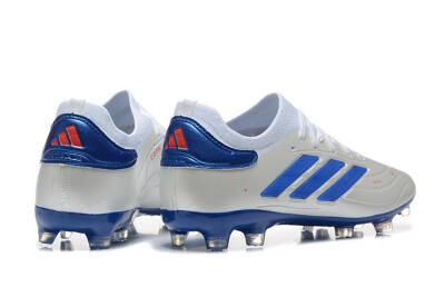 Adidas Copa Pure 2 FG Low-Tops Soccer Cleats - Silver/Blue/Red