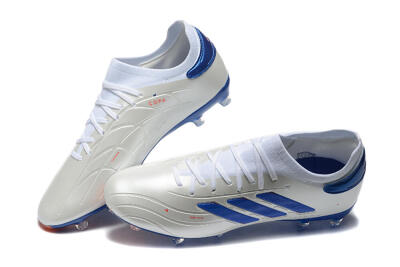 Adidas Copa Pure 2 FG Low-Tops Soccer Cleats - Silver/Blue/Red