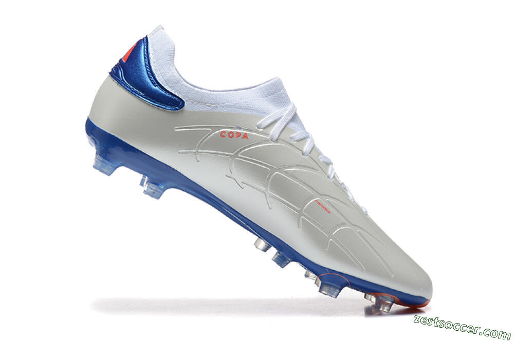 Adidas Copa Pure 2 FG Low-Tops Soccer Cleats - Silver/Blue/Red 7