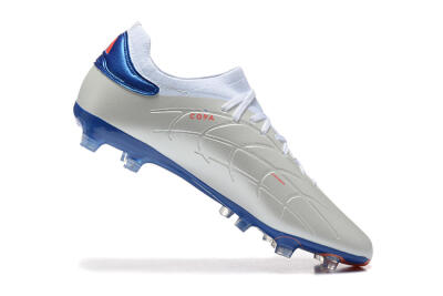 Adidas Copa Pure 2 FG Low-Tops Soccer Cleats - Silver/Blue/Red