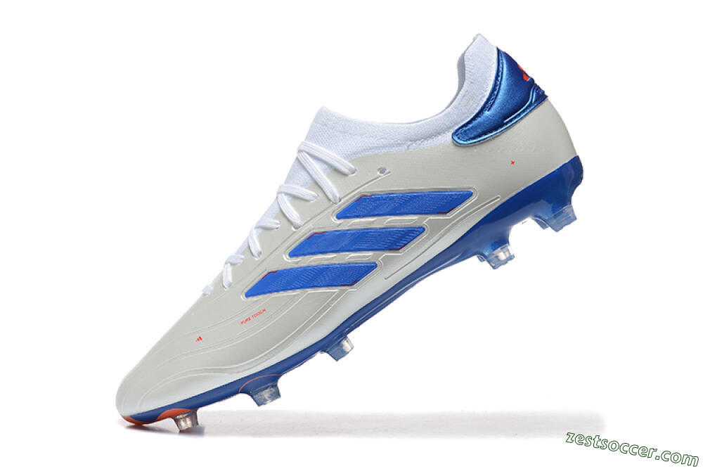Adidas Copa Pure 2 FG Low-Tops Soccer Cleats - Silver/Blue/Red 8