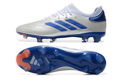 Adidas Copa Pure 2 FG Low-Tops Soccer Cleats - Silver/Blue/Red