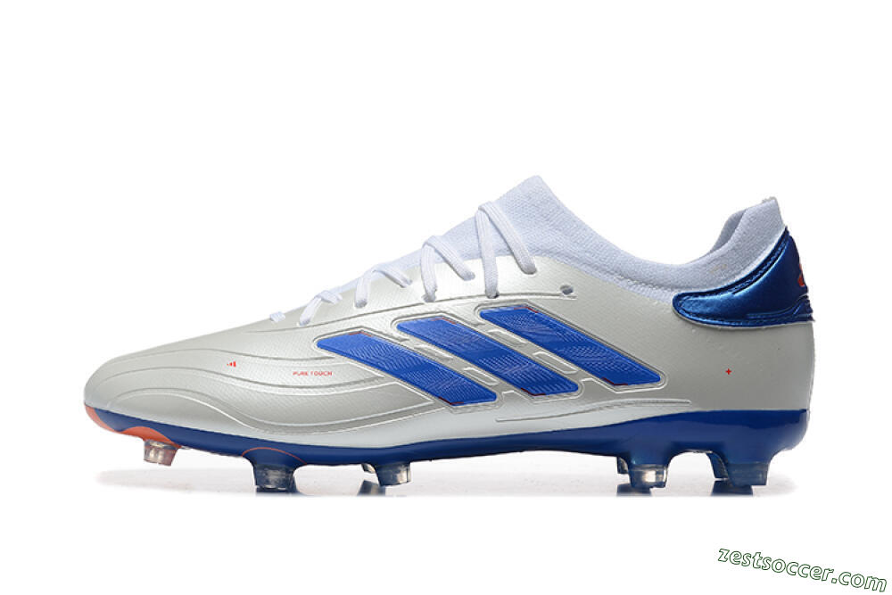 Adidas Copa Pure 2 FG Low-Tops Soccer Cleats - Silver/Blue/Red 2