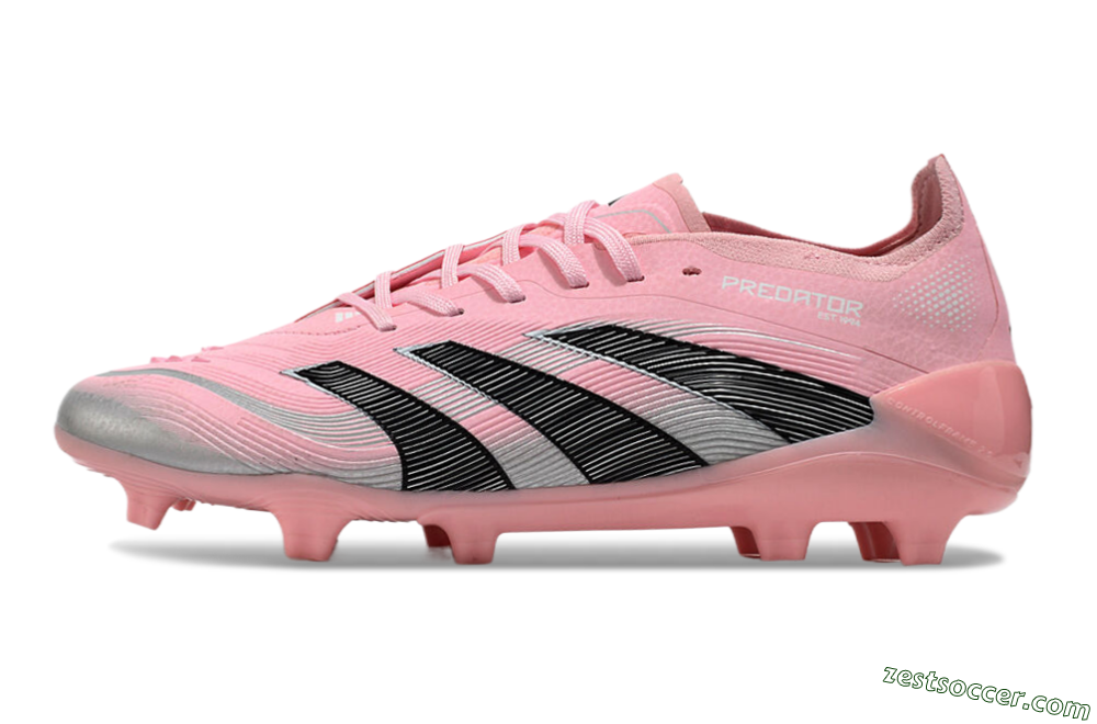 Adidas Predator Elite 25 FG Low-Tops Soccer Cleats - Pink/Black/Silver 2