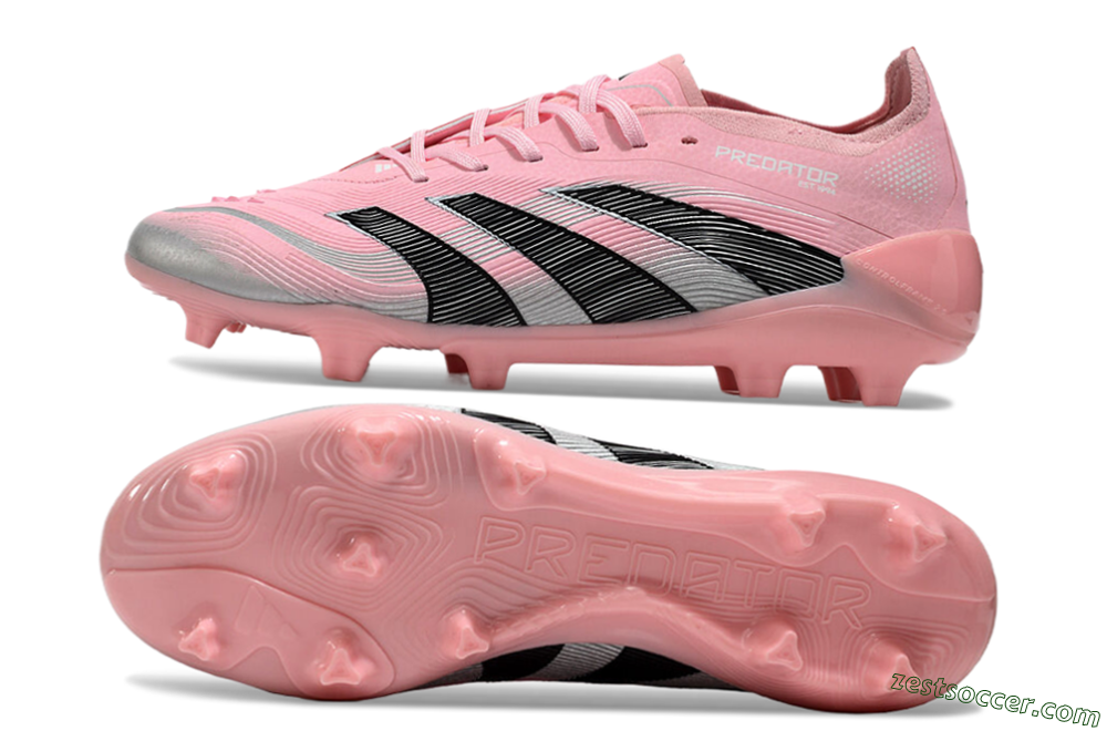 Adidas Predator Elite 25 FG Low-Tops Soccer Cleats - Pink/Black/Silver 1