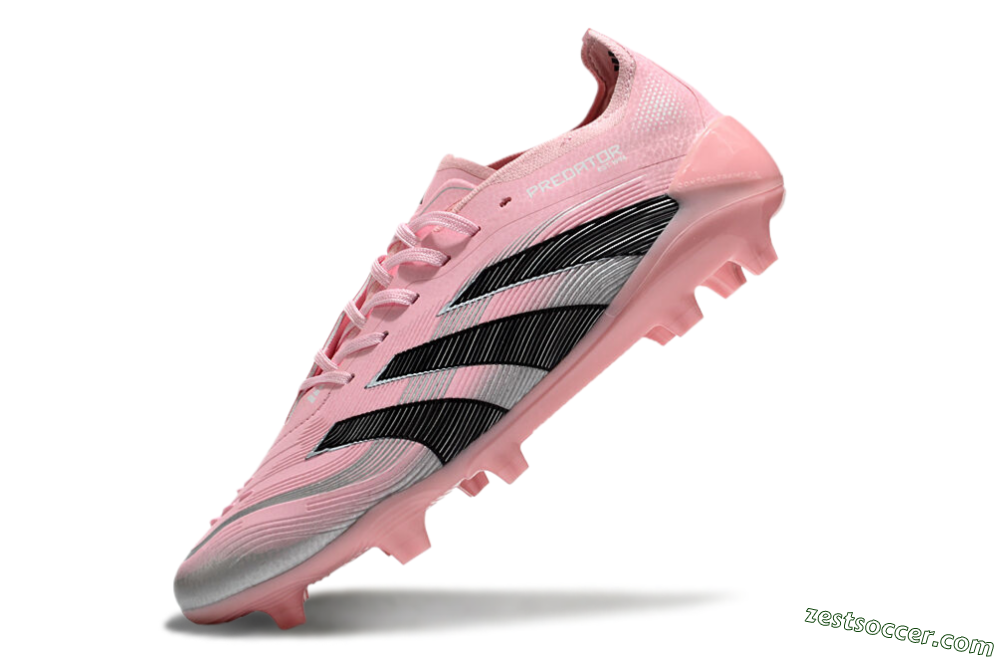 Adidas Predator Elite 25 FG Low-Tops Soccer Cleats - Pink/Black/Silver 5