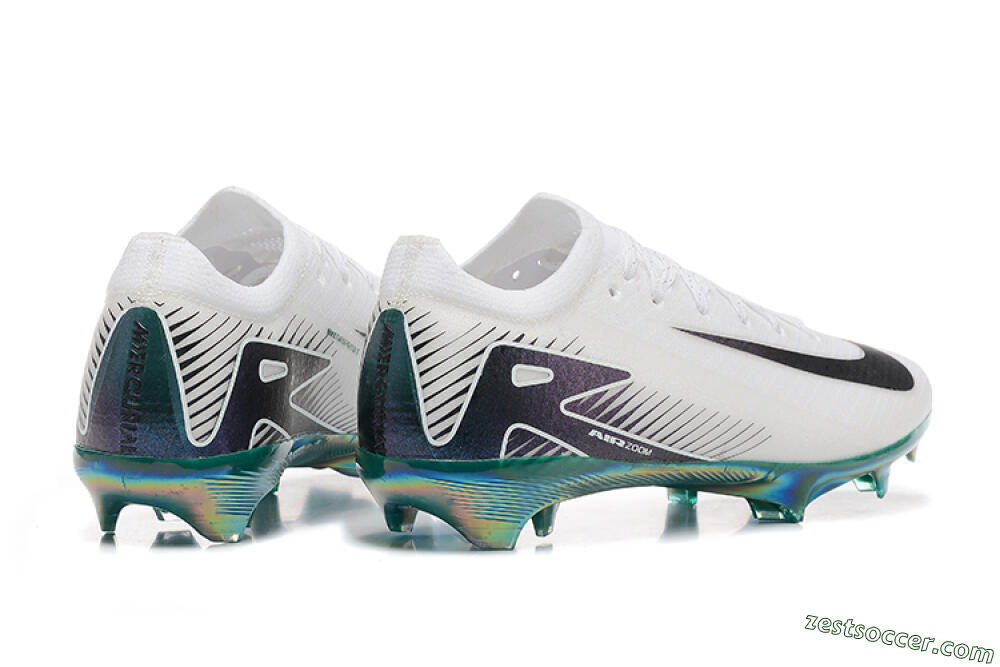 Nike Air Zoom Mercurial Vapor 16 Elite FG Low-Tops Soccer Cleats - White/Black/Gold 9