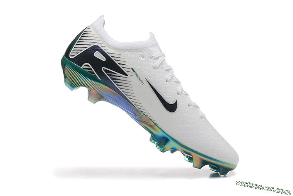 Nike Air Zoom Mercurial Vapor 16 Elite FG Low-Tops Soccer Cleats - White/Black/Gold 7