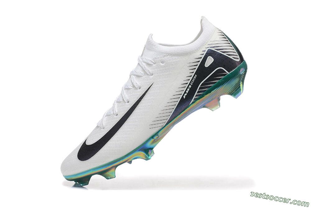 Nike Air Zoom Mercurial Vapor 16 Elite FG Low-Tops Soccer Cleats - White/Black/Gold 8