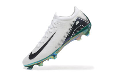 Nike Air Zoom Mercurial Vapor 16 Elite FG Low-Tops Soccer Cleats - White/Black/Gold