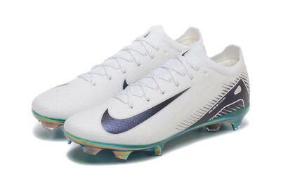 Nike Air Zoom Mercurial Vapor 16 Elite FG Low-Tops Soccer Cleats - White/Black/Gold