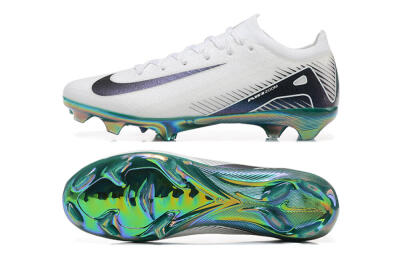 Nike Air Zoom Mercurial Vapor 16 Elite FG Low-Tops Soccer Cleats - White/Black/Gold