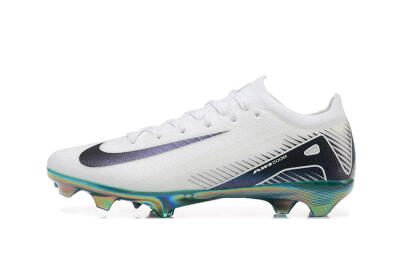 Nike Air Zoom Mercurial Vapor 16 Elite FG Low-Tops Soccer Cleats - White/Black/Gold