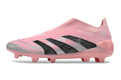 Adidas Predator Elite 25 Laceless FG Low-Tops Soccer Cleats - Pink/Black/Silver