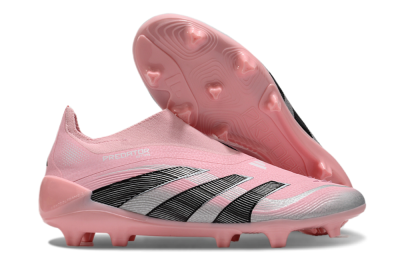 Adidas Predator Elite 25 Laceless FG Low-Tops Soccer Cleats - Pink/Black/Silver